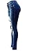 Jack David Womens Distressed Denim Jeans Ripped Blue Skinny Destroy Stretch Jean Pants (19/20, Jack David Jd-r65b- Blue)