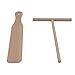 BICB Wooden Crepe Spreader and Spatula for Non-stick Pans (2 Piece Set) | Made with 100% Natural Beechwood - Ideal Non-Stick Cookware | Utensils Set, Kitchen Tools & Gadgets – Perfect Crepe Maker