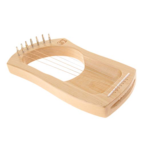 B Blesiya 7-String Wooden Harp， Kit with Tuning Key&Bag&Cleaning Cloth Mahogany Instrument - Music Lovers - Thumbnail 6