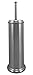LDR Toilet Brush and Canister Metal Stem - Brushed Nickel Finish - Rust Resistant Construction - Slim Compact Design for Small Spaces - 2 Pack