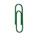 JAM PAPER Colorful Standard Paper Clips - Regular 1 Inch - Green Paperclips - 100/Pack