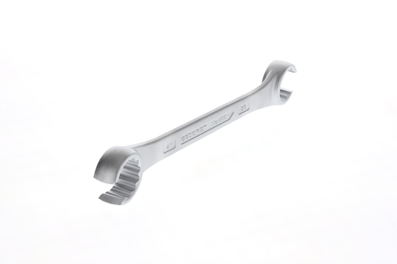 GEDORE Double-ended ring spanner open, AF 36+41 mm, 15° angled, Bi-hex, UD profile, Spanner, 400 36X41