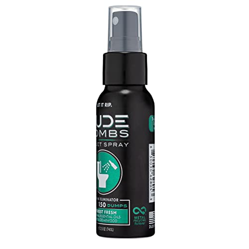 DUDE Bombs Toilet Spray 2.5 oz Spray Bottle Forest Fresh Toilet