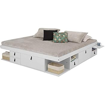 Amazon.com: Parisot Space Up Bed and Storage, Full, Oak ...