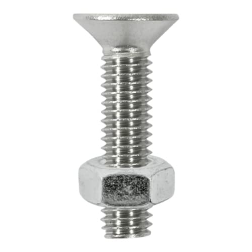 TIMco 625CSKSSP Lot de 6 vis à douille et écrous hexagonaux M6 x 25 en acier inoxydable