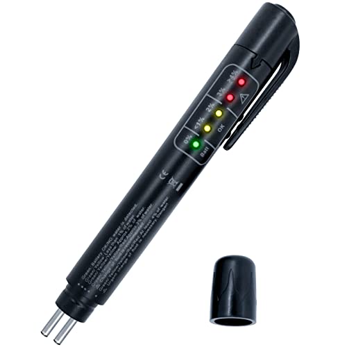 KHTD Brake Fluid Tester Pen, Auto Brake Diagnostic Testing Tool with 5