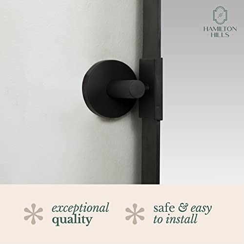 Hamilton Hills 22x30 Inch Brushed Black Metal Framed Mirror Pivot
