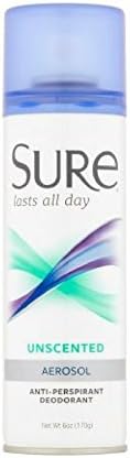 Sure Anti-Perspirant &amp; Deodorant Aerosol, Unscented 6 oz