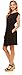 Womens Stylish Sleeveless Elegant Dress - Prints and Solid Colors with Elastic Waistband, Black-L