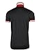 SCREENSHOTBRAND-S11817 Mens Hipster Hip-Hop Premium Tees - Stylish Fashion Multi Print Embroidery Polo T-Shirt - Black-Medium