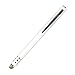 Lynktec TruGlide Mesh Fiber Stylus with Microfiber Knit Tip for All Capacitive Touch Screen Tablets, iPad, and Smartphone (White with Silver Clip)