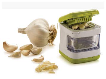 3-in-1 Garlic Cube Garlic Press - Innovative, Slicer, Chopper, Crusher and Dicer, Dual-purpose Garlic Crusher Ginger Slicer with Storage Box, Mini Garlic Chopper Mincer with Stainless Steel Blade - Thumbnail 2
