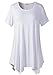LARACE Womens Swing Tunic Tops Loose Fit Comfy Flattering T Shirt (3X, White)