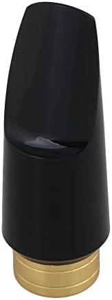 Yibuy 7# Eb Black Bakelite &amp; Metal Sax Mouthpiece for Soprano Saxophone