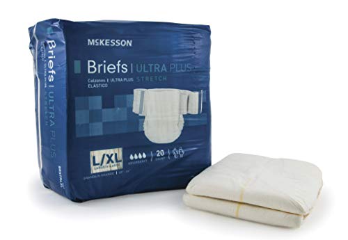 MCKESSON Incontinent Brief McKesson Tab Closure Large / X-Large Disposable Heavy Absorbency (#BRSTRLXL, Sold Per Case)