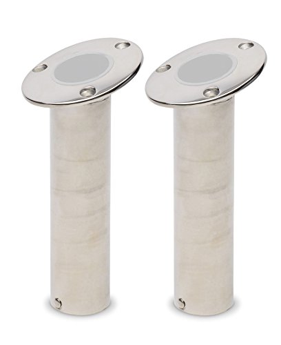 NorestarSet of 2 Flush Mounted Stainless Steel Rod Holders for Boat