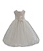 Wedding Pageant Flower Petals Girl Ivory Dress with Bow Tie Sash 302a