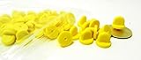 Set of 50 Yellow Comfort Fit Butterfly Clutch Rubber Pin Backs