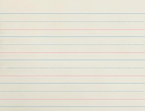 School Smart Zaner-Bloser Writing Paper, Handwriting Practice Lined Paper, Grade K Learning, 1-1/8 Inch Rule, 10-1/2 x 8 Inches, 500 Sheets (Pack of 10) Image
