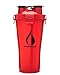 Hydra Cup - 36oz High Performance Dual Shaker Bottle, 14oz + 22oz, Leak Proof, Awesome Colors, Patented PRE + Protein Shaker Cup, Save Time & Be Prepared (Pack of 1, Rocket Red)