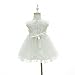 Baby Girl Dress Christening Baptism Gowns Flower Girl Dress, White, 12