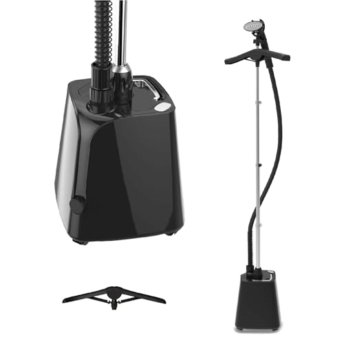 SteamOne Steamer Vertical Steamer Black 1800W - Tank 1.8L | Vertical Steamer, 1800W, Tank 1.8L, Triple Thermal Protection Hose, Continuous Soft Steam, 4 Wheel Drive, H18B