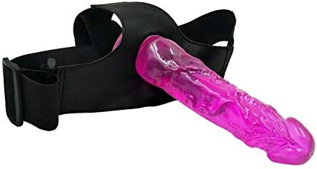 UOFFF Lifelike Double strapon Harness Strap Ons Funny Toys for Lesbian Pants Strap on Strapless Extremely Soft - Purple