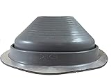 Dektite #8 Gray EPDM Metal Roof Pipe Flashing, Round Base, Pipe OD 7