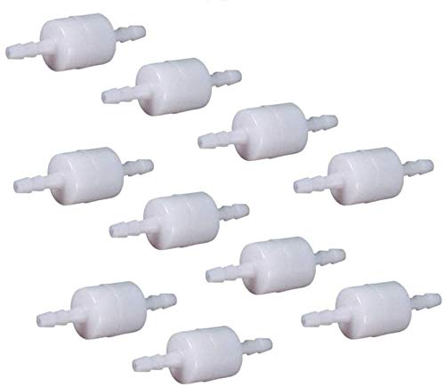 DONGMAO 10pcs Plastic One-Way Non-Return Water Inline Fluids Check Valves for Fuel Gas Liquid 4MM