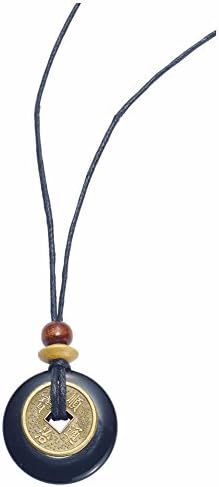 FLORIANA Women's Chinese Talisman Pendant - Wood - Cord Necklace