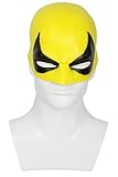 Iron Fist Mask Costume Accessories for Adult Halloween Cosplay Latex Yellow