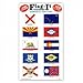 Assorted State Flag Stickers 1 in x 1-1/2 in Vinyl