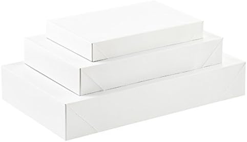 Set of 10 White Gift Box - 4 sizes - For Christmas Gifts, Birthday Gifts