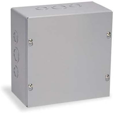 Wiegmann SC181808 SC-Series NEMA 1 Screw Cover, Wall Mount Pull Box with Knockouts, Painted Steel, 18" x 18" x 8"