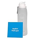 Aquabod Collapsible Water Bottle - BPA Free, 17oz, Leak Proof Silicone Foldable Sports Water Bottle, The Smart Hydration Solution