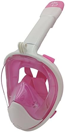 New 3rd Gen Full Face Snorkel Mask - Longer Breathing Tube, Flat Anti Fog Lens - Adult and Kids Size - GoPro Compatible, Easy to Breathe Underwater - Best Panoramic Snorkeling Masks