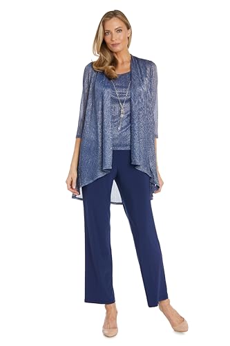 R&M Richards Women’s 3PC Duster Pant Set, Cadet