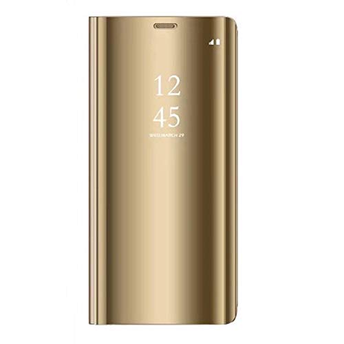 AIsoar Galaxy Note 8 Case Cover Mirror Smart Clear View Window Flip Case Cover Slim Multi-Function Mirror Case S-View Stand flip Folio Full Body Protection Cover for Samsung Galaxy Note 8 (Yellow)