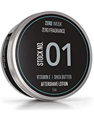Aftershave Lotion For Men - (5oz) Mens Anti-Aging Post Shave Moisturizer With Vitamin E - Unscented After Shave Lotion With Cooling Menthol - Prevent & Heal Razor Burn and Dry Skin With Moisturizing S