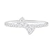 ORROUS Legacy Collection 18k White Gold Plated Cubic Zirconia Bow Ring