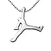 Men Boy Necklace Hiphop Necklaces Pendants Gold Long Chain Hipster Hip Hop jewelry Basketball Shirt Accessories (Silver plated)