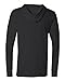 Bella + Canvas Unisex Jersey Long-Sleeve Hoodie L BLACK