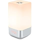 Wake Up Light Alarm Clock with Sunrise Simulation Light Alarm Clock for Bedside Sleep Therapy lamp Touch Control with Multicolor 5 Natural Sounds 3 Brightness LED Night Light 12/24hour TITIROBA TA-02