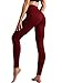 Neleus 2 Pack Tummy Control High Waist Running Workout Leggings,9017,Black,Red,US L,EU XL