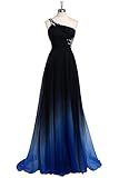 HTYS 2016 Gradient Color Prom Evening Dress Beaded Ball Gown HY044