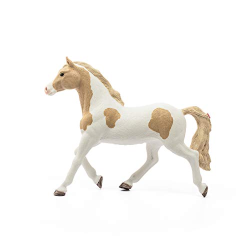 schleich HORSE CLUB 13884 Realistische Gefleckte Stute, Pferde Spielzeug Figur- Paint Horse Pferd Stute, Bauernhof Spielzeug für Jungen und Mädchen ab 5 Jahren, Alte Version – Bild 5