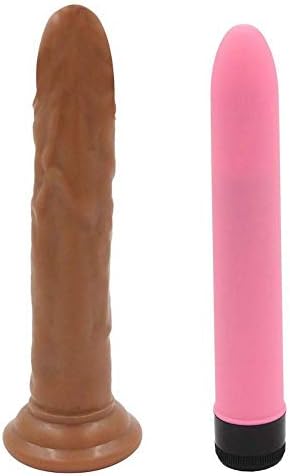 Irritation Anus 2 Pcs Silicone Di-ldò R-ealistic P-Enis with Strong Clitoris Sucker & Multi-Speed Di-ldò Vibrator Adult Toys for Woman Vagina,2 Pcs Pink