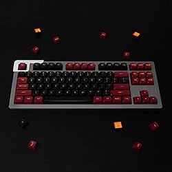 Mintcaps Red Black Keycaps Set MSA Profile