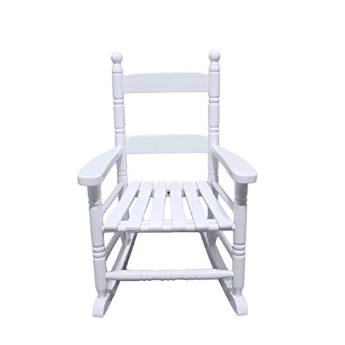 Caymus Child's Solid Hardwood Outdoor Rocking Chair Country Plantation Porch Rocker with cushion