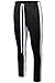 JC DISTRO Mens Premium Slim Fit Side Striped Color Jogger Pants W/Ankle Zipper